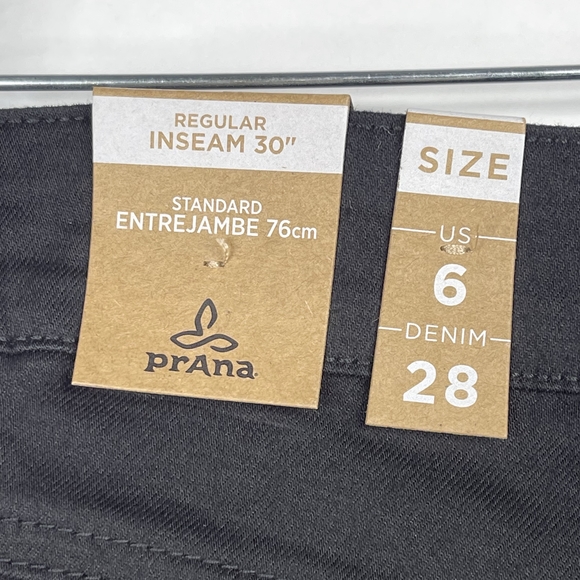 NWT prAna Oday Jean Regular Inseam in Black Out 6 High Rise Skinny #7418 - Picture 11 of 16